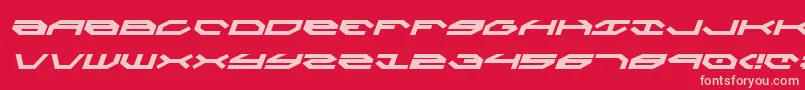 Шрифт TaskforceItalic – розовые шрифты на красном фоне