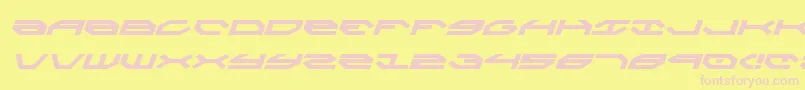 TaskforceItalic Font – Pink Fonts on Yellow Background