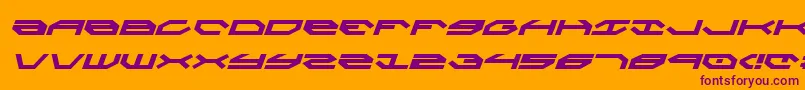 TaskforceItalic Font – Purple Fonts on Orange Background