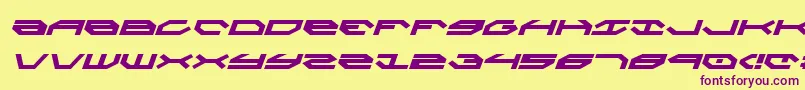 TaskforceItalic Font – Purple Fonts on Yellow Background