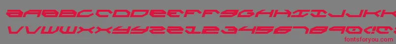 Czcionka TaskforceItalic – czerwone czcionki na szarym tle