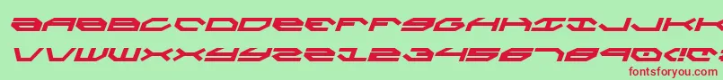 TaskforceItalic Font – Red Fonts on Green Background