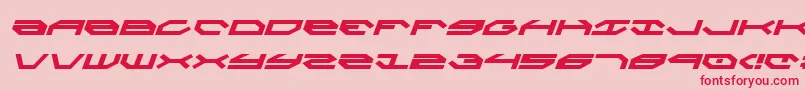 TaskforceItalic-Schriftart – Rote Schriften auf rosa Hintergrund
