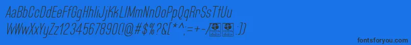 fuente BluefishLightItalicDemo – Fuentes Negras Sobre Fondo Azul