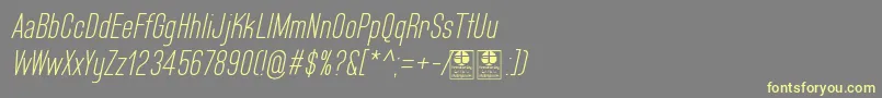 BluefishLightItalicDemo Font – Yellow Fonts on Gray Background