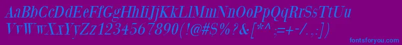 GiambattistaduemilleOblique Font – Blue Fonts on Purple Background