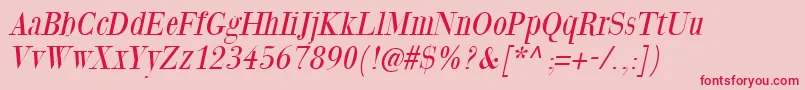 GiambattistaduemilleOblique Font – Red Fonts on Pink Background