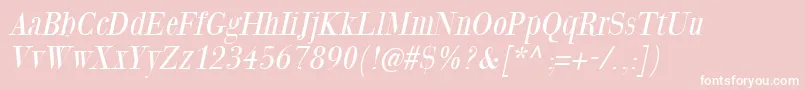 GiambattistaduemilleOblique Font – White Fonts on Pink Background