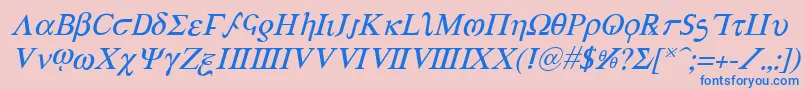 Saiba mais sobre a fonte AchillesItalic Fonte AchillesItalic – fontes azuis em um fundo rosa