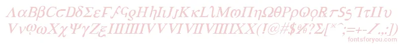 AchillesItalic Font – Pink Fonts on White Background