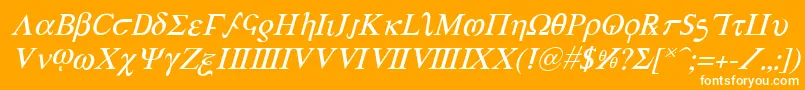 AchillesItalic Font – White Fonts on Orange Background