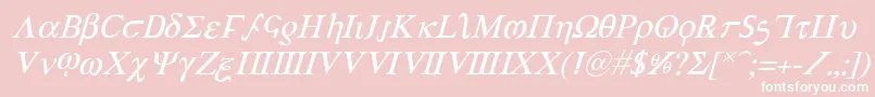 AchillesItalic Font – White Fonts on Pink Background