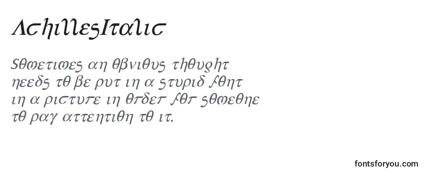 AchillesItalic Font