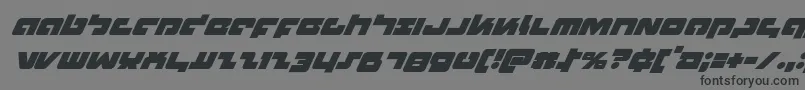 Boomsticksuperital-Schriftart – Schwarze Schriften auf grauem Hintergrund