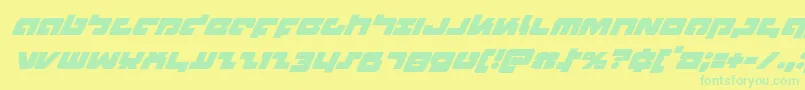Czcionka Boomsticksuperital – zielone czcionki na żółtym tle