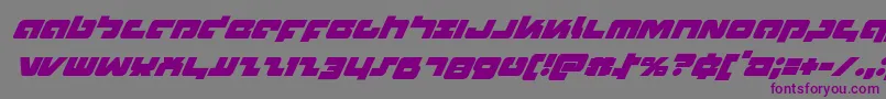 Boomsticksuperital-Schriftart – Violette Schriften auf grauem Hintergrund