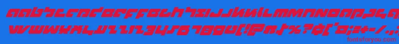 フォントBoomsticksuperital – 赤い文字の青い背景
