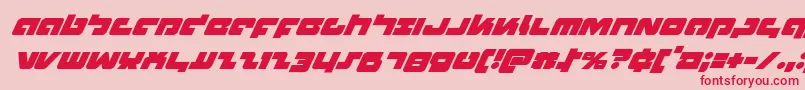 フォントBoomsticksuperital – ピンクの背景に赤い文字