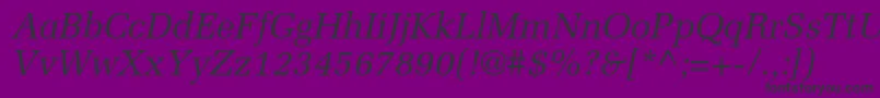 MeliorltstdItalic Font – Black Fonts on Purple Background