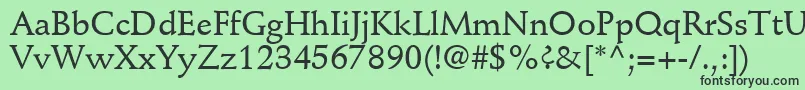 フォントDeutchMediumSsiMedium – 緑の背景に黒い文字