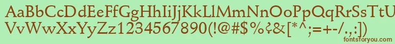 DeutchMediumSsiMedium Font – Brown Fonts on Green Background