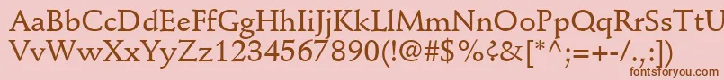 DeutchMediumSsiMedium Font – Brown Fonts on Pink Background