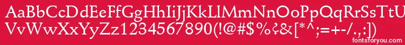 フォントDeutchMediumSsiMedium – 赤い背景に白い文字