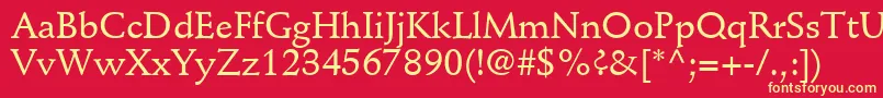 DeutchMediumSsiMedium Font – Yellow Fonts on Red Background