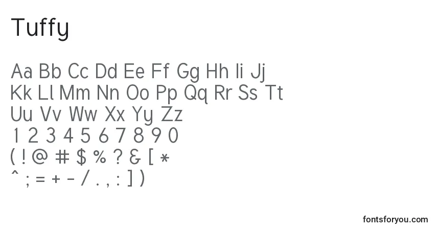 Шрифт Tuffy – алфавит, цифры, специальные символы