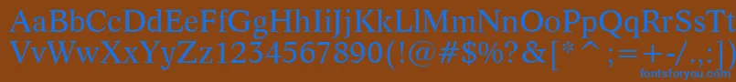 Dutch809Btフォントについての詳細 フォントDutch809Bt – 茶色の背景に青い文字
