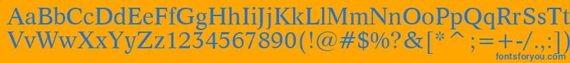 Dutch809Bt-fontti – siniset fontit oranssilla taustalla