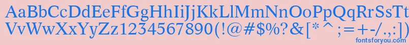 Dutch809Bt Font – Blue Fonts on Pink Background