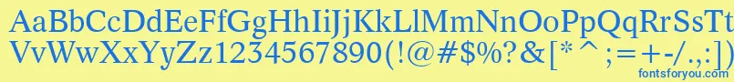 Dutch809Bt Font – Blue Fonts on Yellow Background