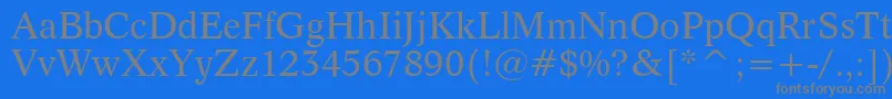 Шрифт Dutch809Bt – серые шрифты на синем фоне