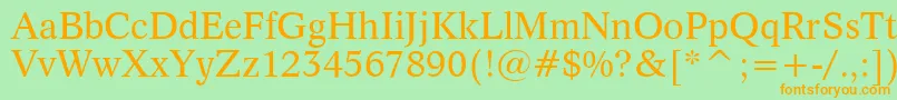 Шрифт Dutch809Bt – оранжевые шрифты на зелёном фоне