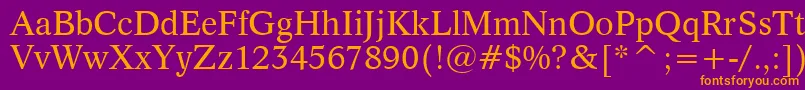 Dutch809Bt Font – Orange Fonts on Purple Background