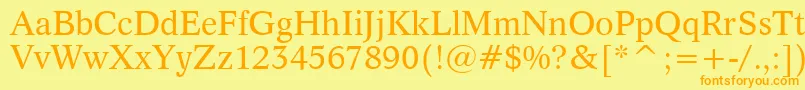 Шрифт Dutch809Bt – оранжевые шрифты на жёлтом фоне