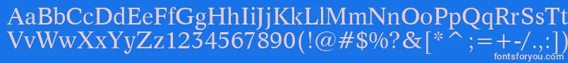 Dutch809Bt Font – Pink Fonts on Blue Background