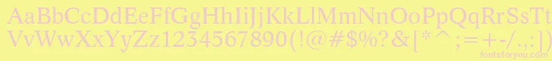 Dutch809Bt Font – Pink Fonts on Yellow Background