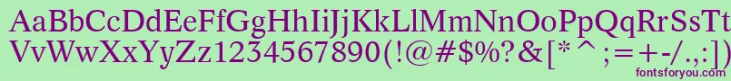 Dutch809Bt Font – Purple Fonts on Green Background