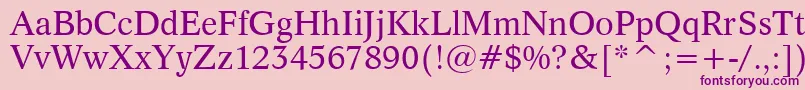 Police Dutch809Bt – polices violettes sur fond rose