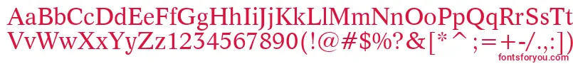 Dutch809Bt Font – Red Fonts on White Background