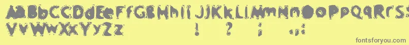 CrapMusic Font – Gray Fonts on Yellow Background