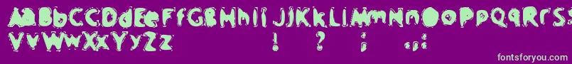 CrapMusic Font – Green Fonts on Purple Background