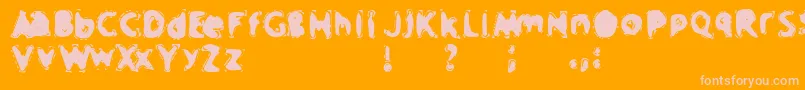 CrapMusic Font – Pink Fonts on Orange Background