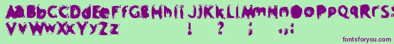 CrapMusic Font – Purple Fonts on Green Background