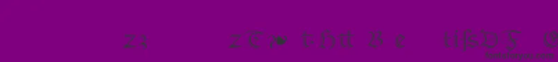 RichmondzierschriftLtAlternate Font – Black Fonts on Purple Background