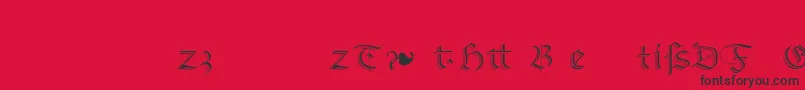 RichmondzierschriftLtAlternate Font – Black Fonts on Red Background
