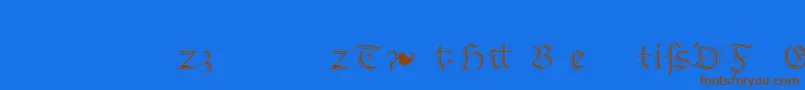RichmondzierschriftLtAlternate Font – Brown Fonts on Blue Background