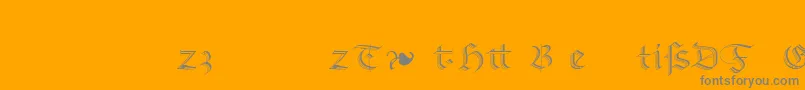 RichmondzierschriftLtAlternate Font – Gray Fonts on Orange Background